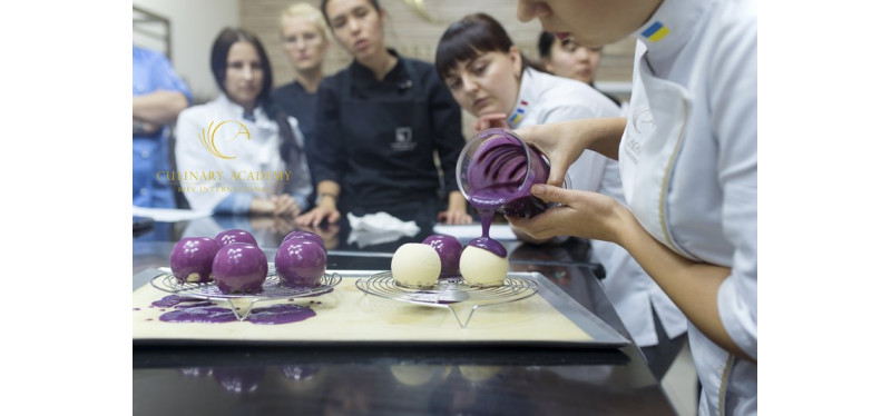 Class in Kiev International Culinary Academy, Ukraine