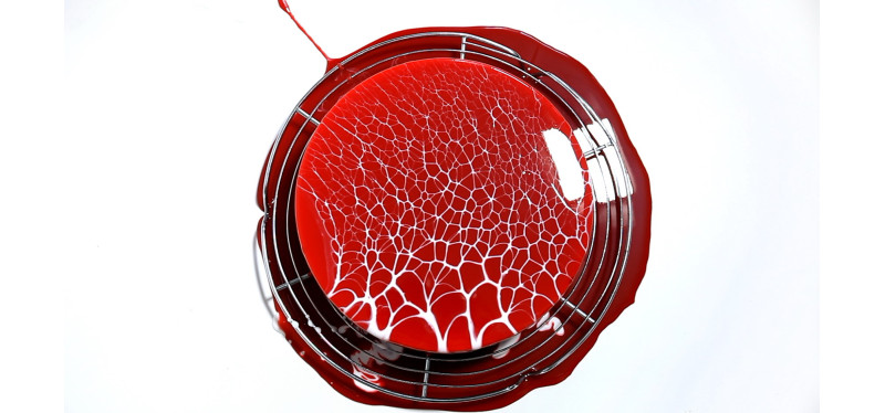 Spider web Mirror Glaze recipe